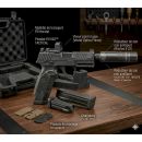 Pack pistolet FN HERSTAL FN 502 cal.22lr noir + point rouge vector Frenzy FM + silencieux Aimsport 