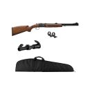 Pack express FABARM superposé ASPER A2 Cal.9.3x74R noir canon 55cm avec lunette 1-4x24 et montage + fourreau