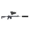 Pack Carabine HAMMERLI cal.22lr tac r1 avec Combo scrapper point rouge VECTOR OPTICS 1x29 mrt et magnifier paragon 3x avec silencieux