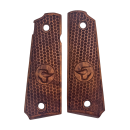 PLAQUETTES BOIS PT1911 NID D'ABEILLE LOGO TAURUS POUR TAURUS 1911