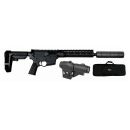 Pack carabine TROY INDUSTRIES ar9 LRBHO cal.9x19 + silencieux SAI + combo scrapper + fourreau 