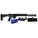 Pack carabine TROY INDUSTRIES ar9 LRBHO cal.9x19 + silencieux SAI + lunette vector 1-4x30 ret.chevron + fourreau + 50 munitions 
