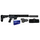 Pack carabine TROY INDUSTRIES ar9 LRBHO cal.9x19 + silencieux SAI + combo scrapper + fourreau + 50 munitions 