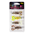 Leurres souples Fox Rage Ultra UV Micro Critter 5 cm – Pack multi-couleurs par 4 montés 3 g