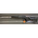 Carabine Blaser R8 ultimate cuir custom cal 300wm busc et devant avec surpiqures en nid d'abeille