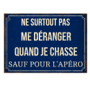 Pancarte décorative apéro LOVERGREEN humoristique chasse
