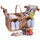 Panier Pique-Nique Les jardins de la comtesse st germain vichy bleu