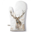 Gant de cuisine LOVERGREEN dessin tête de cerf 