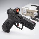 Pack pistolet DERYA DY9 cal.9x19 noir avec point rouge urikan monté 