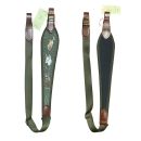 Bretelle Riserva réglable en loden 3 broderies cerf chamois chevreuil