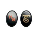 Calotte BLASER R8 acier brossé et bleui initiale logo au choix