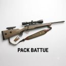 Pack Battue carabine MAUSER M18 Feldjagb cal.300win  Fluté Fileté + lunette 1-6x24 Optisan + bretelle 