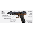 Pistolet Beretta B22 jaguar metal compétition gris/bronze cal.22lr fileté 
