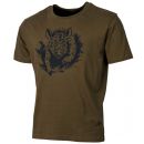 T-shirt TREELAND sanglier kaki
