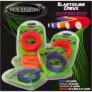 Elastiques Fluo creux Fun Fishing diam. 4mm couleur rouge