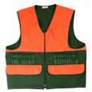 GILET TRACKER ORANGE ET VERT FLOQUE ARMURERIE BEAUREPAIRE