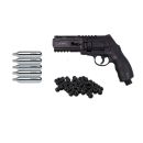 Pack Revolver CO2 Walther umarex T4E HDR 50 cal. 50 + 50 billes + 5 cartouches CO2