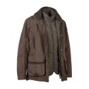 Veste percussion Normandie chaude 3 en 1 avec gilet amovible marron