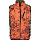 Doudoune sans manche Réversible Pro Hunt Verney Carron Léopard vert et camo orange 3XL