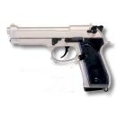 Pistolet Bruni 92 auto Nickele Cal.9mm blanc ou à gaz