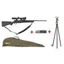 Pack carabine MOSSBERG cal.243win patriot synthétique spécial renard