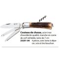 Couteau de chasse 4 pièces pliant manche corne de cerf