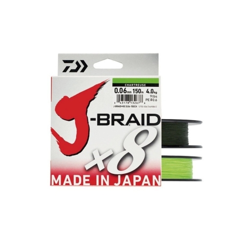 TRESSE DAIWA J-BRAID 8 brins 300m 0.35mm 36kg vert