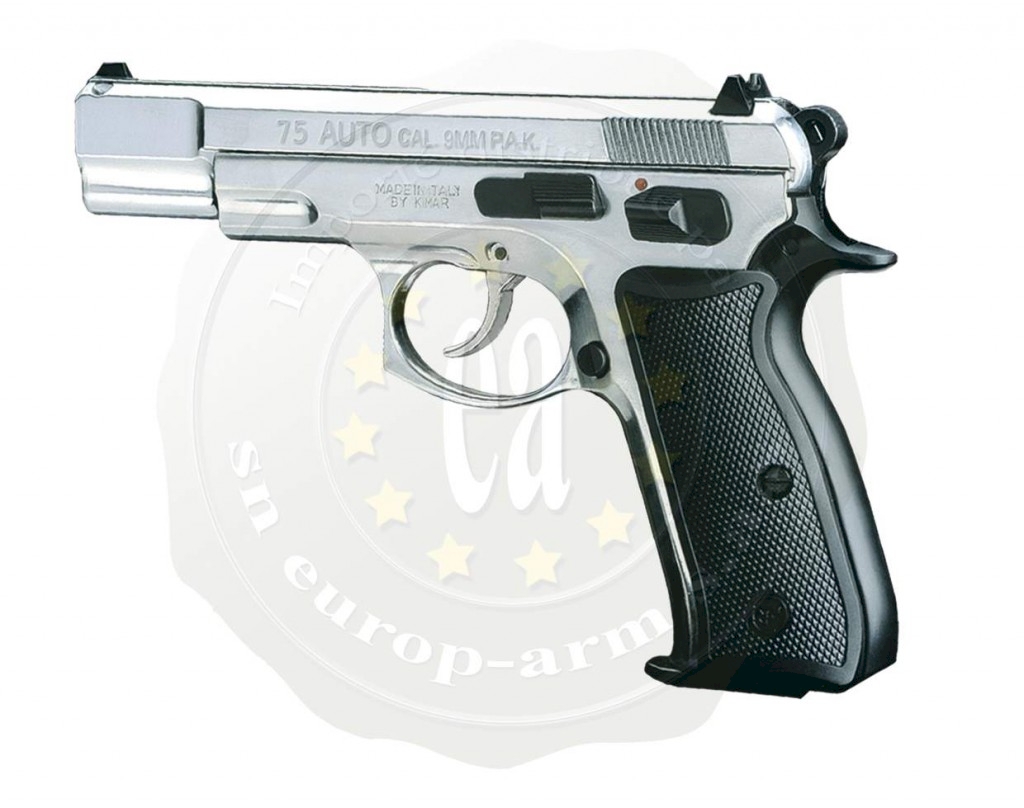 PISTOLET CHIAPPA CZ75 W Nickelé 9mm à blanc - Pistolet d'alarme à